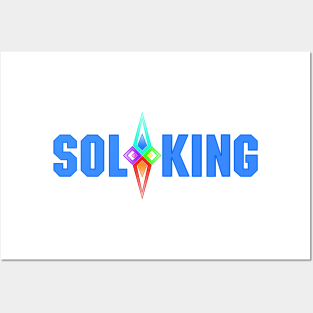 SOL KING LOGO - BLUE TEXT Posters and Art